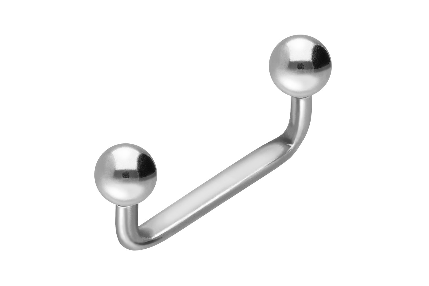 Titan Surface Barbell Piercing FLACH (90 Grad) mit Kugeln